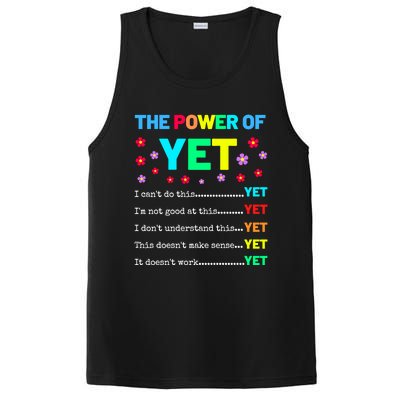 The Power Of Yet Positive Vibes Inspirational Teacher Quote Great Gift PosiCharge Competitor Tank