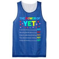 The Power Of Yet Positive Vibes Inspirational Teacher Quote Great Gift Mesh Reversible Basketball Jersey Tank