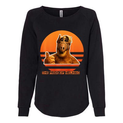 The Pride Of Melmac Alf Alien Vintage Womens California Wash Sweatshirt