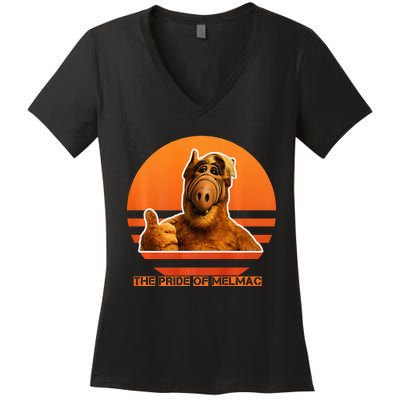 The Pride Of Melmac Alf Alien Vintage Women's V-Neck T-Shirt