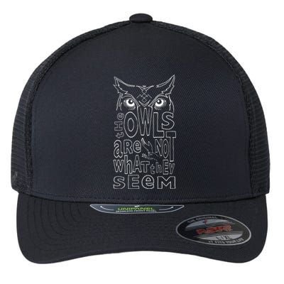 Twin Peaks Owls Are Not What They Seem Graphic Flexfit Unipanel Trucker Cap