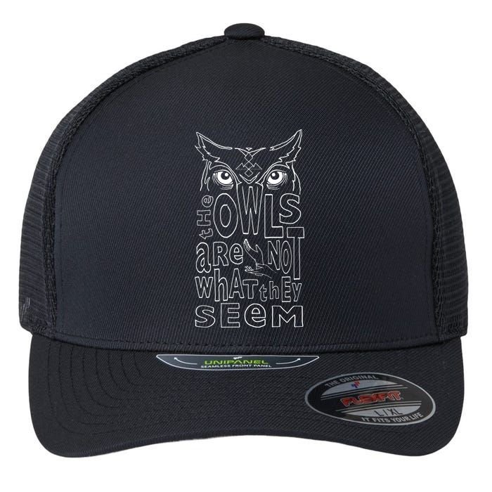 Twin Peaks Owls Are Not What They Seem Graphic Flexfit Unipanel Trucker Cap
