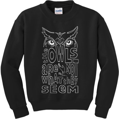 Twin Peaks Owls Are Not What They Seem Graphic Kids Sweatshirt