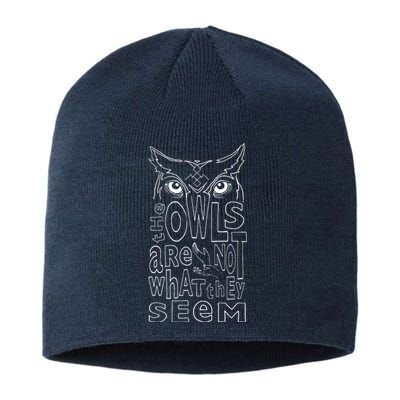 Twin Peaks Owls Are Not What They Seem Graphic Sustainable Beanie