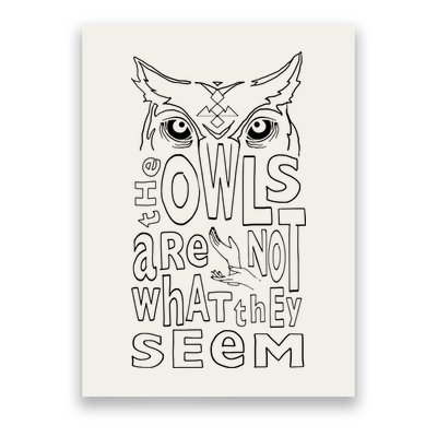 Twin Peaks Owls Are Not What They Seem Graphic Poster