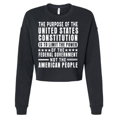 The Purpose Of The United States Constitution Is To Limit Gift Cropped Pullover Crew