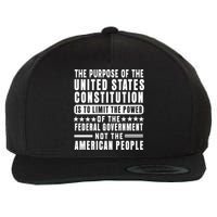 The Purpose Of The United States Constitution Is To Limit Gift Wool Snapback Cap