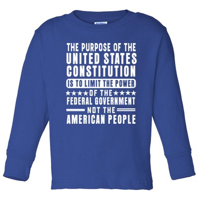 The Purpose Of The United States Constitution Is To Limit Gift Toddler Long Sleeve Shirt