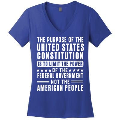 The Purpose Of The United States Constitution Is To Limit Gift Women's V-Neck T-Shirt