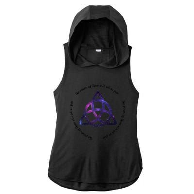 The Power Of Three Charmed Ladies PosiCharge Tri-Blend Wicking Draft Hoodie Tank