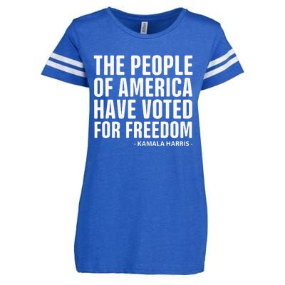 The People Of America Have Voted For Freedom Debate 2024 Enza Ladies Jersey Football T-Shirt