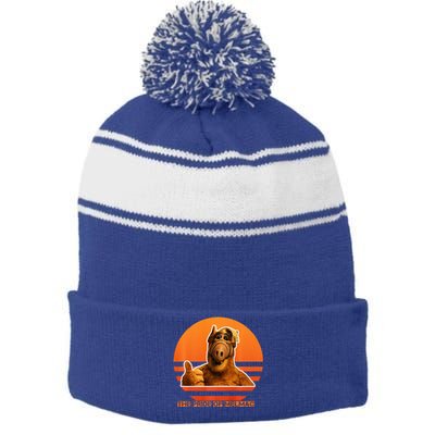 The Pride Of Melmac Alf Alien Stripe Pom Pom Beanie