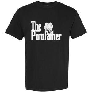 The Pomfather - Pom Father Funny Dog Dad Pomeranian Lover Garment-Dyed Heavyweight T-Shirt