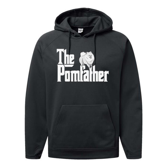 The Pomfather - Pom Father Funny Dog Dad Pomeranian Lover Performance Fleece Hoodie