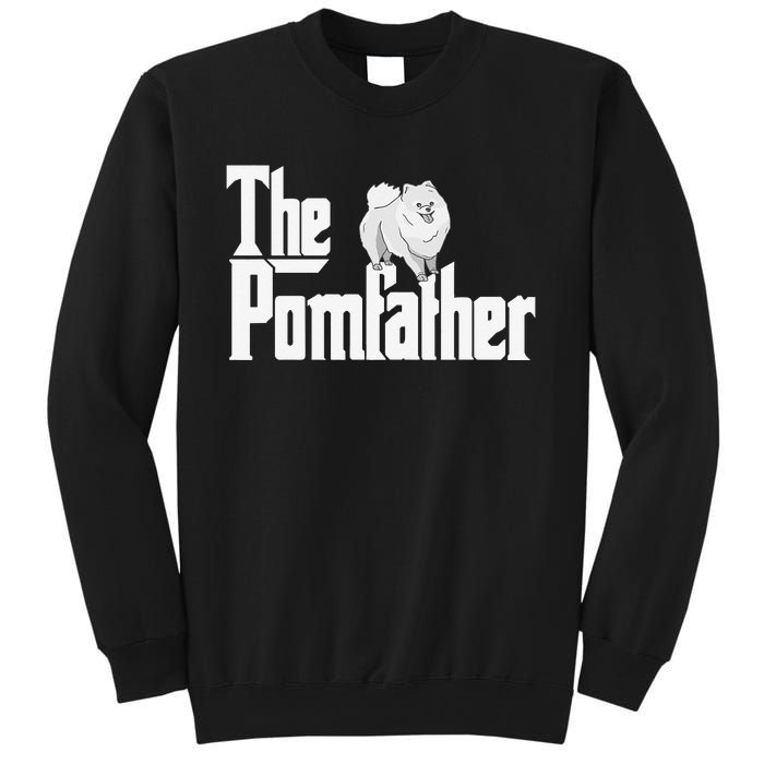 The Pomfather - Pom Father Funny Dog Dad Pomeranian Lover Sweatshirt