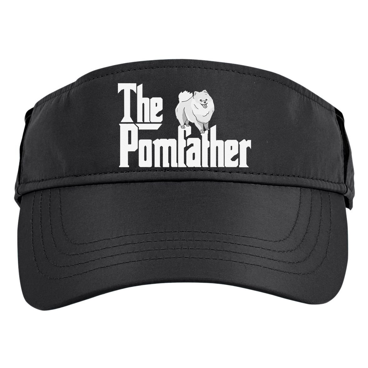 The Pomfather - Pom Father Funny Dog Dad Pomeranian Lover Adult Drive Performance Visor