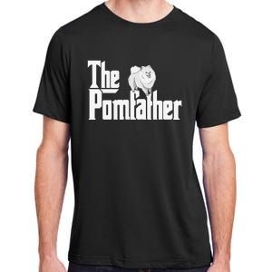 The Pomfather - Pom Father Funny Dog Dad Pomeranian Lover Adult ChromaSoft Performance T-Shirt