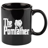 The Pomfather - Pom Father Funny Dog Dad Pomeranian Lover 11oz C Handle Ceramic Mug