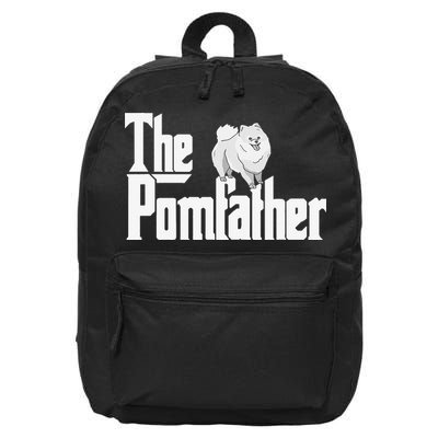 The Pomfather - Pom Father Funny Dog Dad Pomeranian Lover 16 in Basic Backpack
