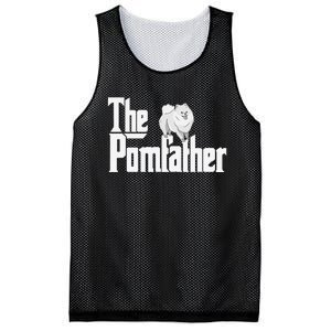 The Pomfather - Pom Father Funny Dog Dad Pomeranian Lover Mesh Reversible Basketball Jersey Tank