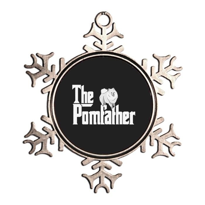 The Pomfather - Pom Father Funny Dog Dad Pomeranian Lover Metallic Star Ornament