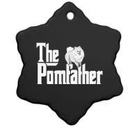 The Pomfather - Pom Father Funny Dog Dad Pomeranian Lover Ceramic Star Ornament