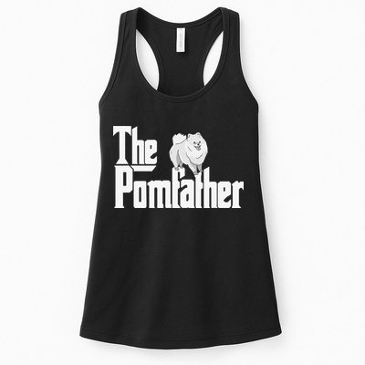 The Pomfather - Pom Father Funny Dog Dad Pomeranian Lover Womens Tank Top