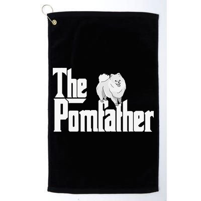 The Pomfather - Pom Father Funny Dog Dad Pomeranian Lover Golf Towel