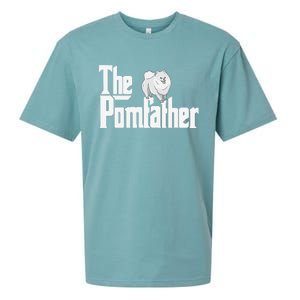 The Pomfather - Pom Father Funny Dog Dad Pomeranian Lover Sueded Cloud Jersey T-Shirt