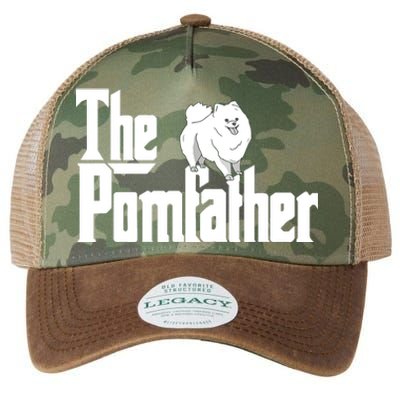 The Pomfather Pom Father Funny Dog Dad Pomeranian Lover Legacy Tie Dye Trucker Hat