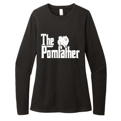 The Pomfather Pom Father Funny Dog Dad Pomeranian Lover Womens CVC Long Sleeve Shirt