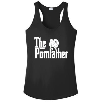 The Pomfather Pom Father Funny Dog Dad Pomeranian Lover Ladies PosiCharge Competitor Racerback Tank