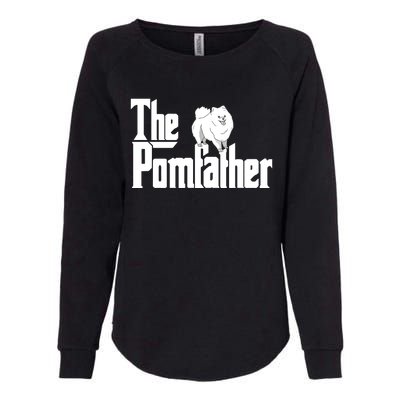 The Pomfather Pom Father Funny Dog Dad Pomeranian Lover Womens California Wash Sweatshirt