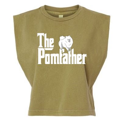 The Pomfather Pom Father Funny Dog Dad Pomeranian Lover Garment-Dyed Women's Muscle Tee