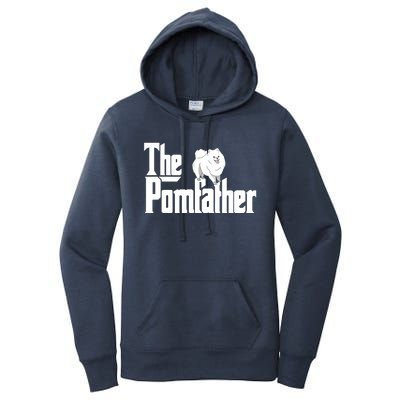 The Pomfather Pom Father Funny Dog Dad Pomeranian Lover Women's Pullover Hoodie