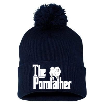 The Pomfather Pom Father Funny Dog Dad Pomeranian Lover Pom Pom 12in Knit Beanie