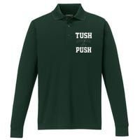 Tush Push Philadelphia Football Performance Long Sleeve Polo