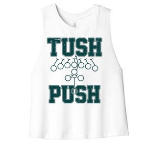 Tush Push Philadelphia Football Women's Racerback Cropped Tank