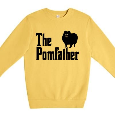 The Pomfather Pomeranian Daddy Pom Dog Lover Pomsky Owners Premium Crewneck Sweatshirt