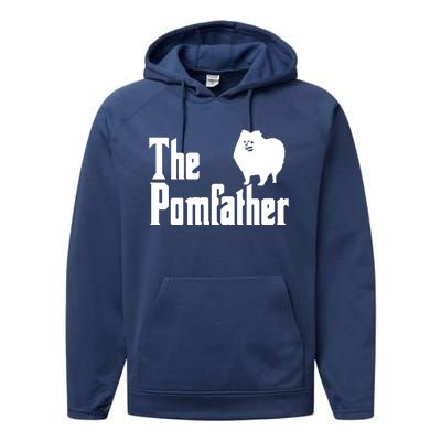 The Pomfather Pomeranian Daddy Pom Dog Lover Pomsky Owners Performance Fleece Hoodie