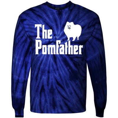 The Pomfather Pomeranian Daddy Pom Dog Lover Pomsky Owners Tie-Dye Long Sleeve Shirt