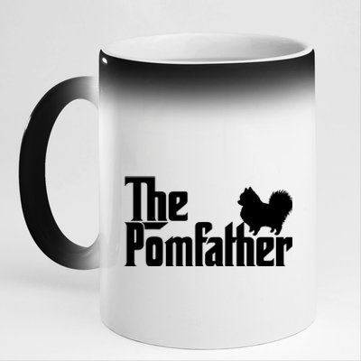 The Pomfather Pomeranian Owner Fathers Day Dog Lover 11oz Black Color Changing Mug