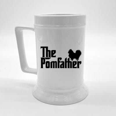 The Pomfather Pomeranian Owner Fathers Day Dog Lover Beer Stein