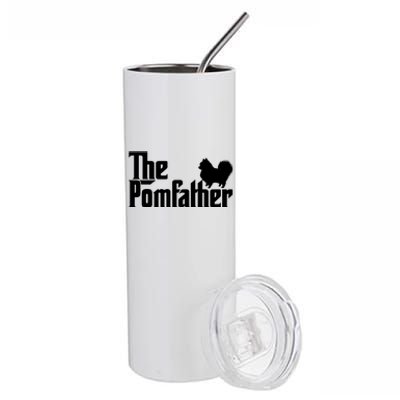 The Pomfather Pomeranian Owner Fathers Day Dog Lover Stainless Steel Tumbler