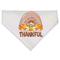 Thankful Pumpkin Patch Cute Rainbow Holiday USA-Made Doggie Bandana