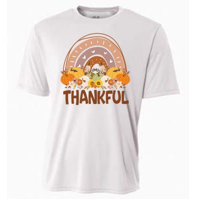 Thankful Pumpkin Patch Cute Rainbow Holiday Cooling Performance Crew T-Shirt