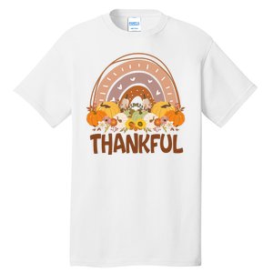 Thankful Pumpkin Patch Cute Rainbow Holiday Tall T-Shirt