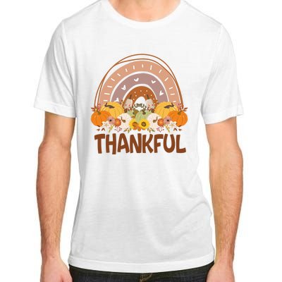 Thankful Pumpkin Patch Cute Rainbow Holiday Adult ChromaSoft Performance T-Shirt