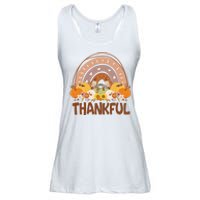 Thankful Pumpkin Patch Cute Rainbow Holiday Ladies Essential Flowy Tank