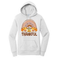 Thankful Pumpkin Patch Cute Rainbow Holiday Women's Pullover Hoodie